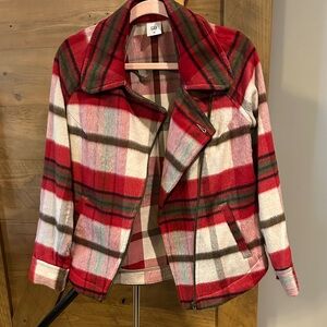 CAbi Multicolor Plaid Teddy Jacket